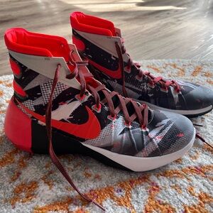 Nike Red and Black Graphic High-Tops